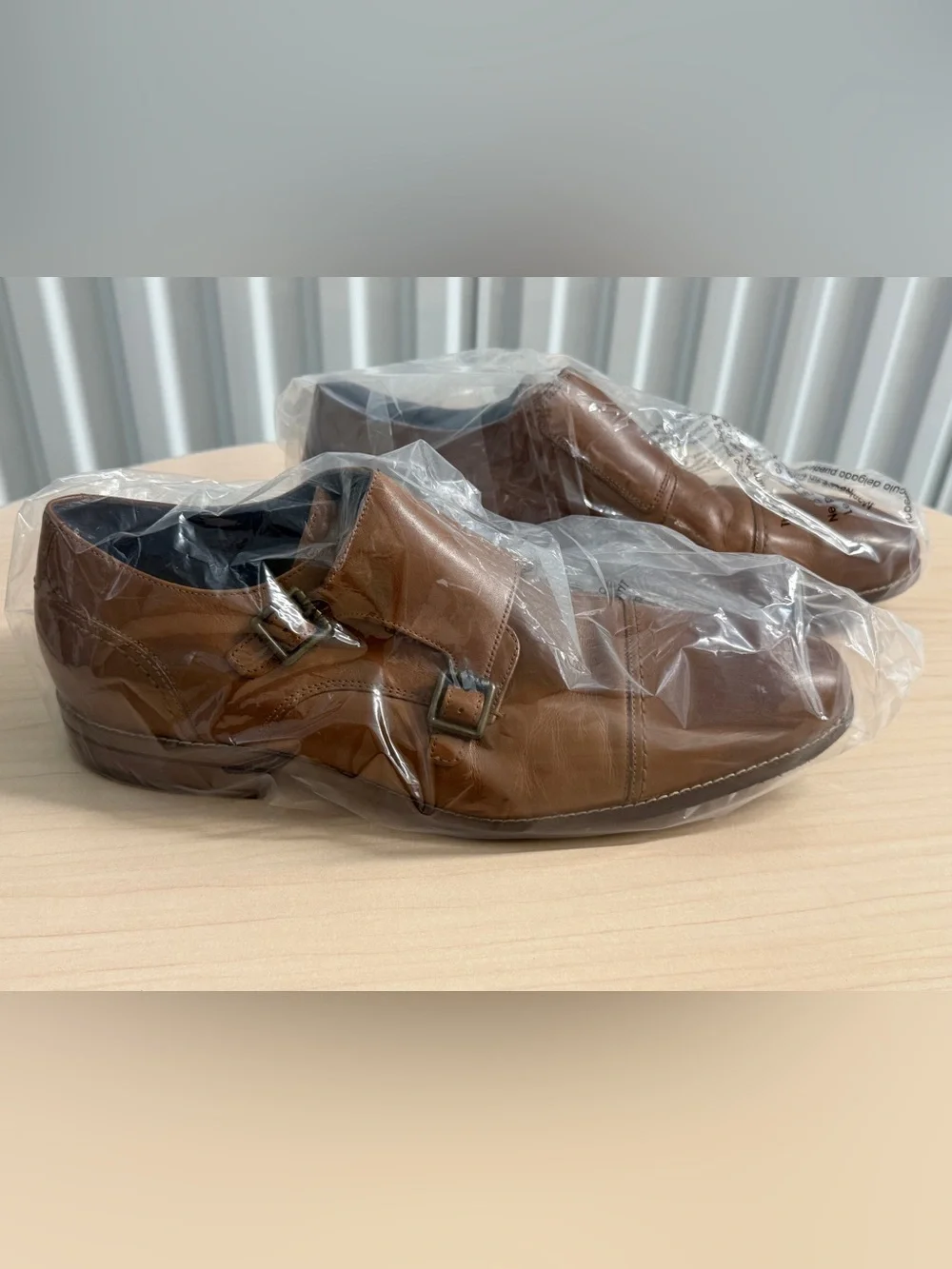 Cole Haan Men's Double Monk Strap Leather Shoes - Brown - Size 13 (US)
